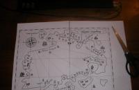 Kā es izveidoju pirātu dārgumu karti bērniem: vienkārša izklaide Kā izveidot papīra dārgumu karti