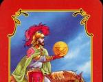 The meaning of the Horseman of Coins in combination with the Major Arcana
